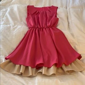 SHEIN pink cream party dress size medium